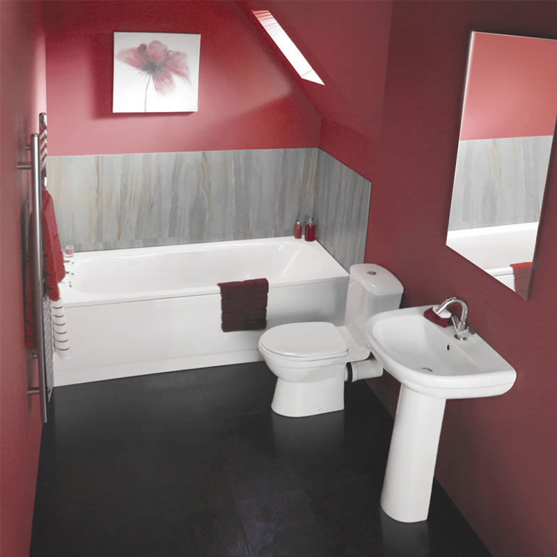 Ensemble baignoire, lavabo et toilette WC contemporain Ivo