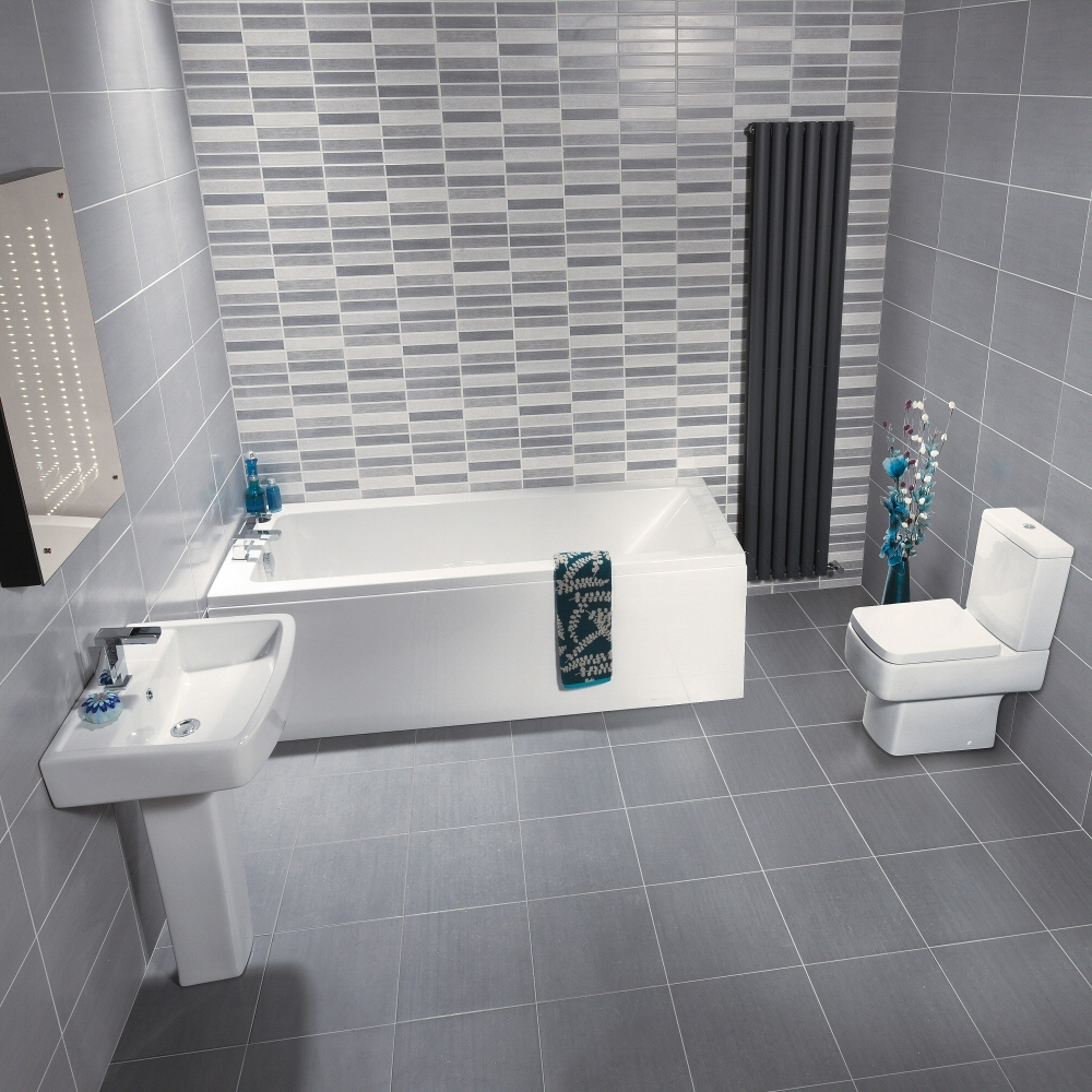 Ensemble baignoire, lavabo et toilette WC moderne Bliss