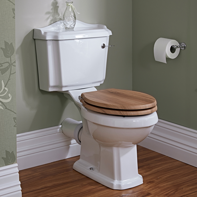 WC avec réservoir intégré et abattant noyer - Legend