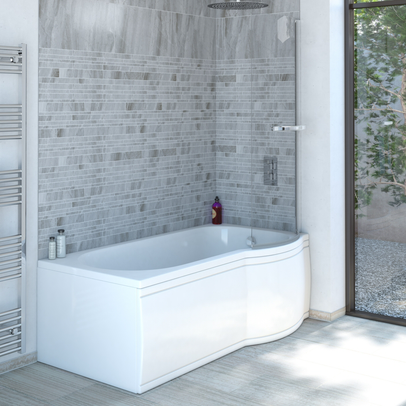 Baignoire d'Angle asymétrique 85x167.5cm Angle droit