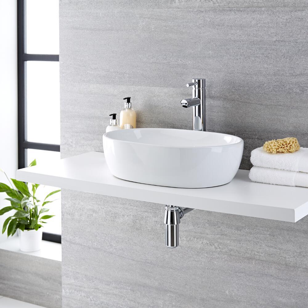 Vasque ovale 48 x 35cm Otterton & Mitigeur haut