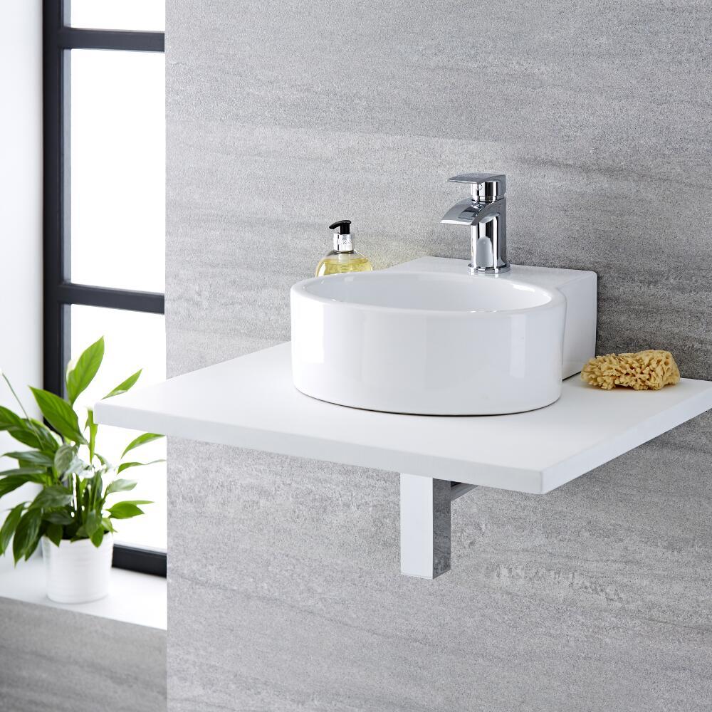 Vasque suspendue 34.5 x 33cm Covelly & Mitigeur Razor