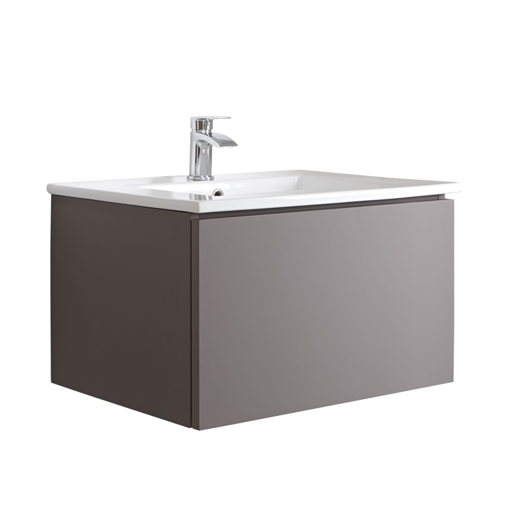 Meuble Lavabo 60cm Newington Gris Mat