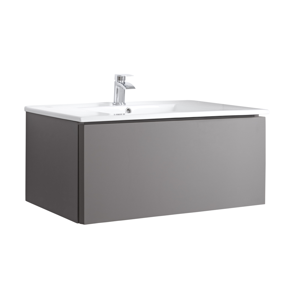 Meuble Lavabo 100cm Newington Gris Mat
