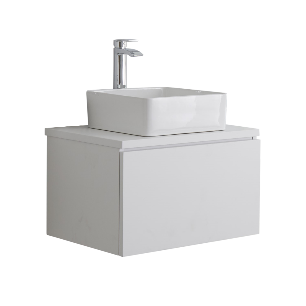 Meuble sous Lavabo Carré Blanc Mat Newington 60cm