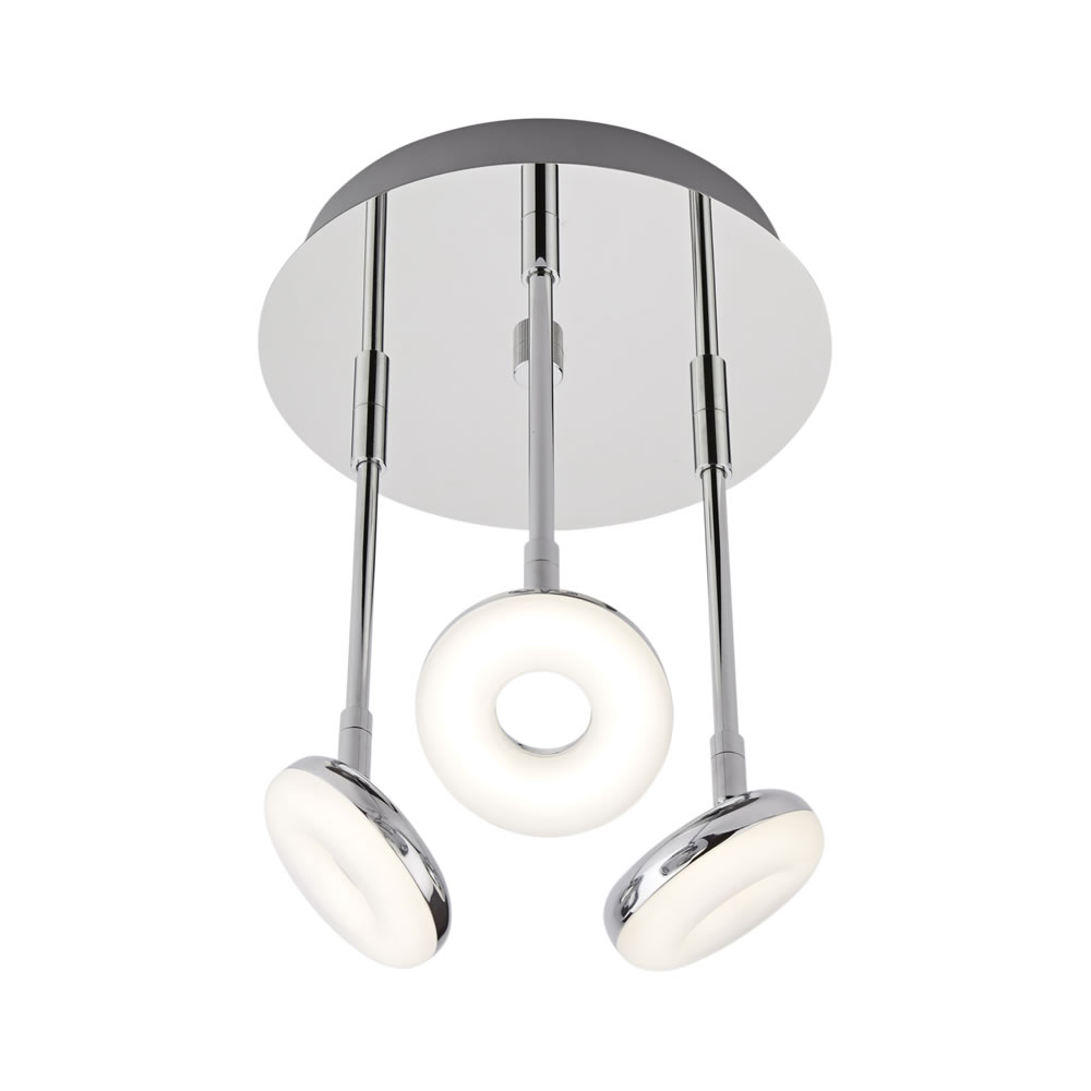Biard Plafonnier LED Rond 16W 3 Luminaires IP44 Ø 23cm Ciambella