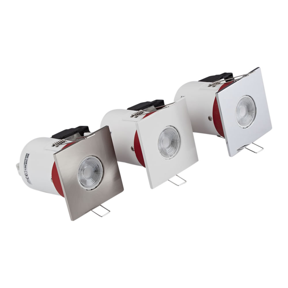 Biard Spot encastrable nu IP20 - GU10 8.1 x 8.1cm - Lot de 3
