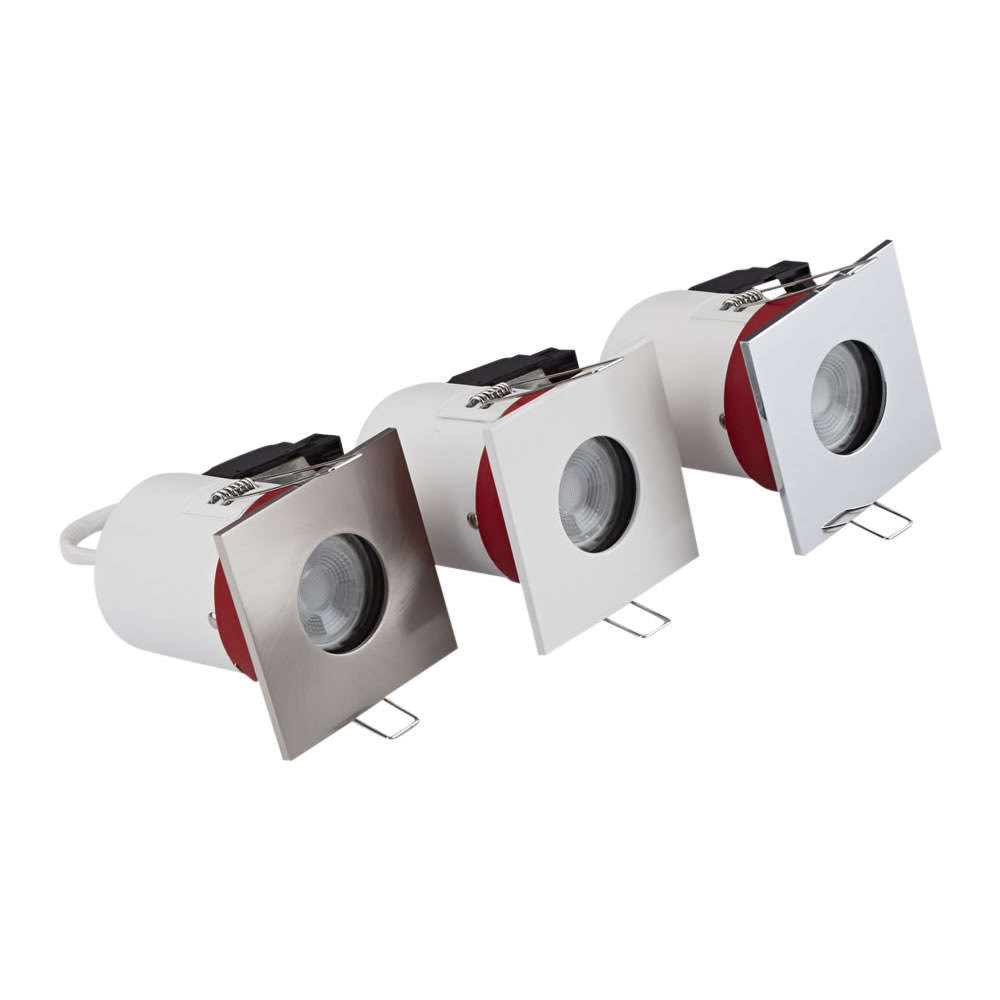 Biard Spot encastrable nu IP65 - GU10 8.1 x 8.1cm - Lot de 3
