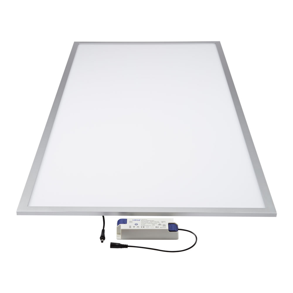 Biard Plafonnier LED 60W 60x120cm Cadre Argent