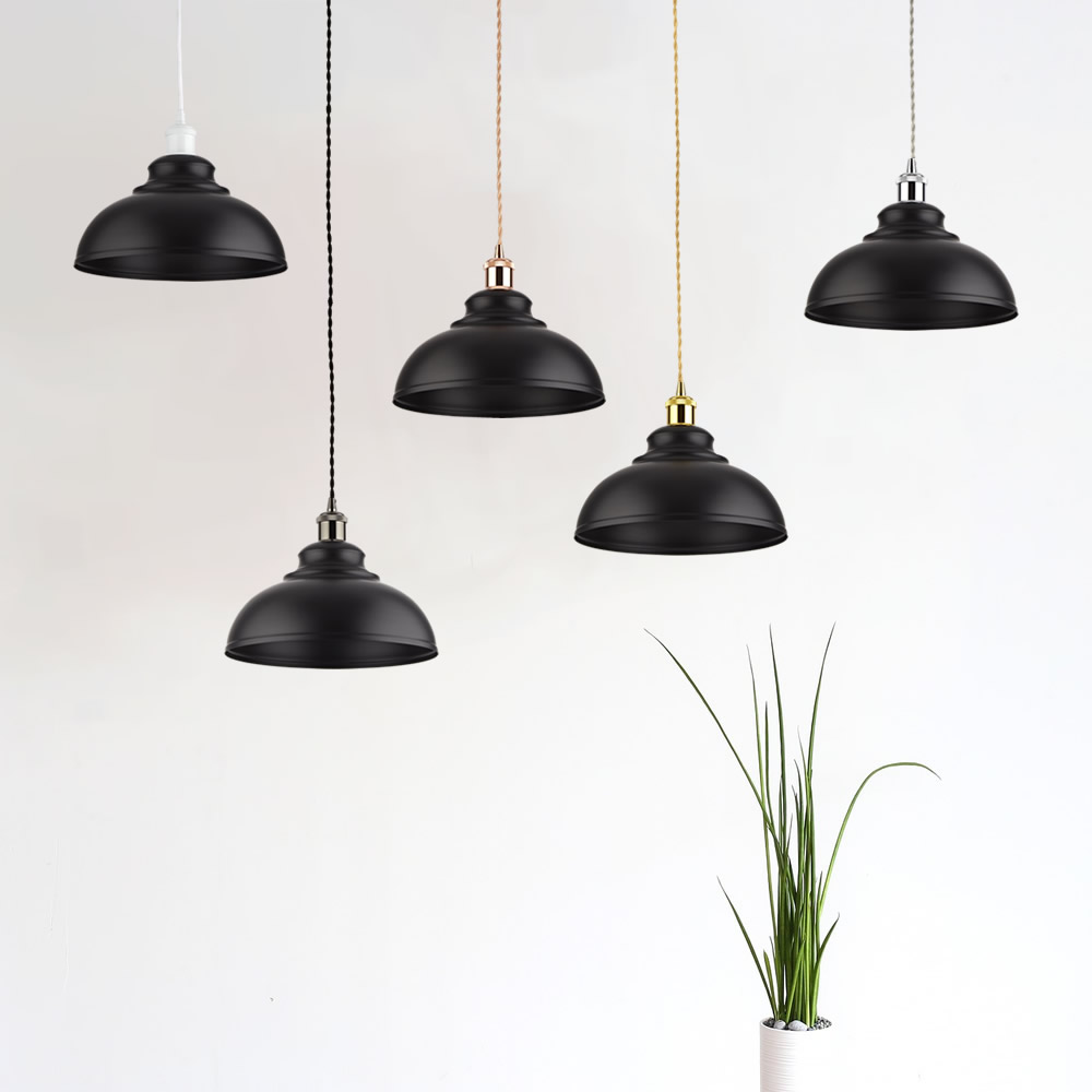 Suspension métal noir 34 x 23cm Dalston