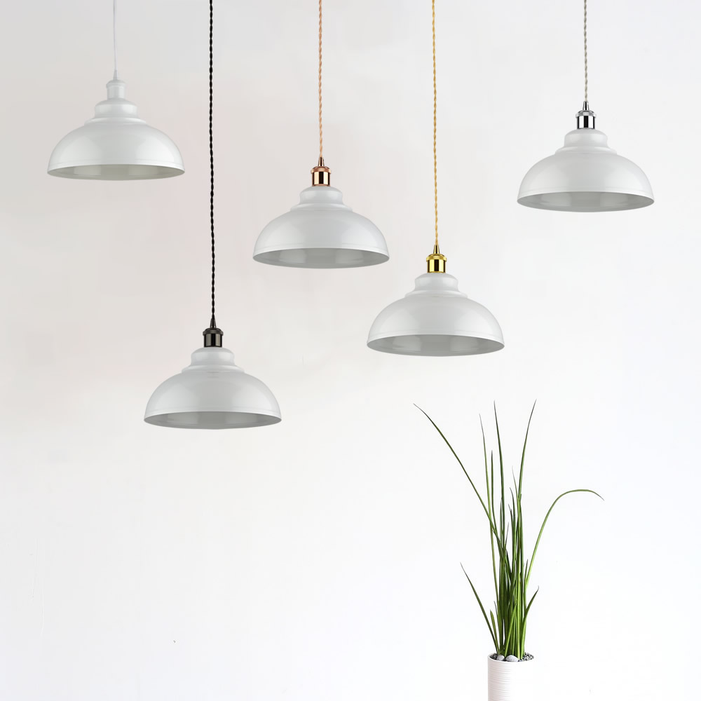 Biard Suspension métal blanc 34 x 23cm Dalston