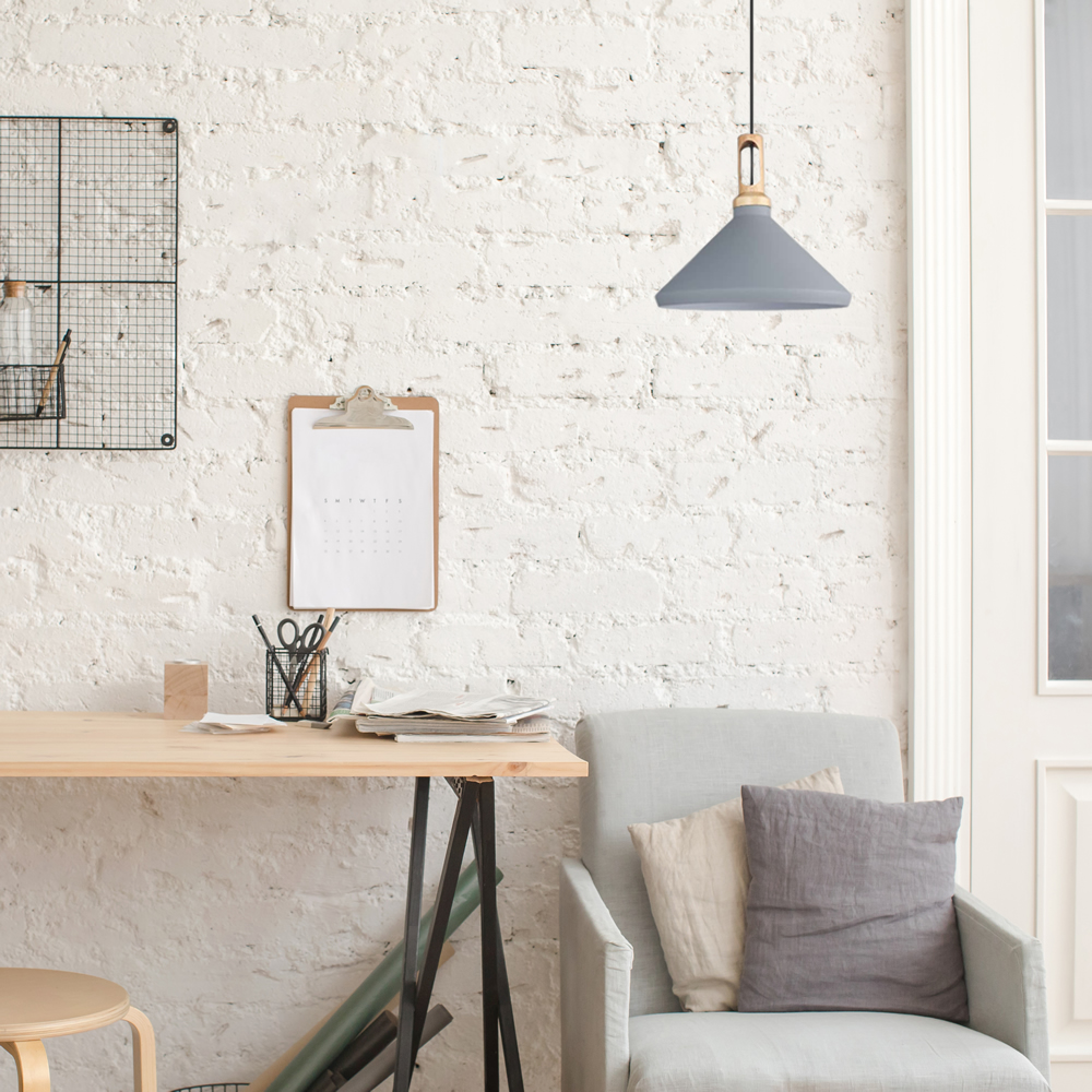 Suspension Grise Ø 40x33cm Orlu