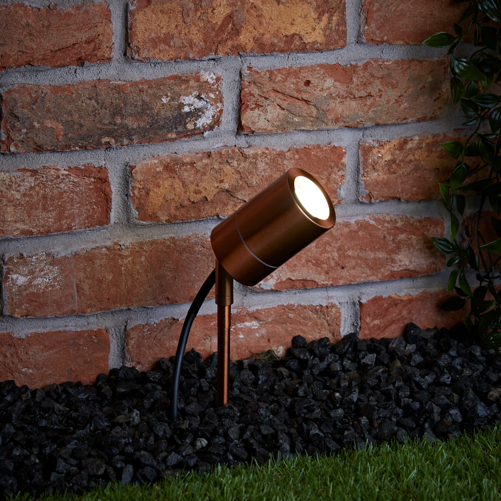 Biard Éclairage Jardin Spot Extérieur à Piquer Cuivré IP44 Le Mans