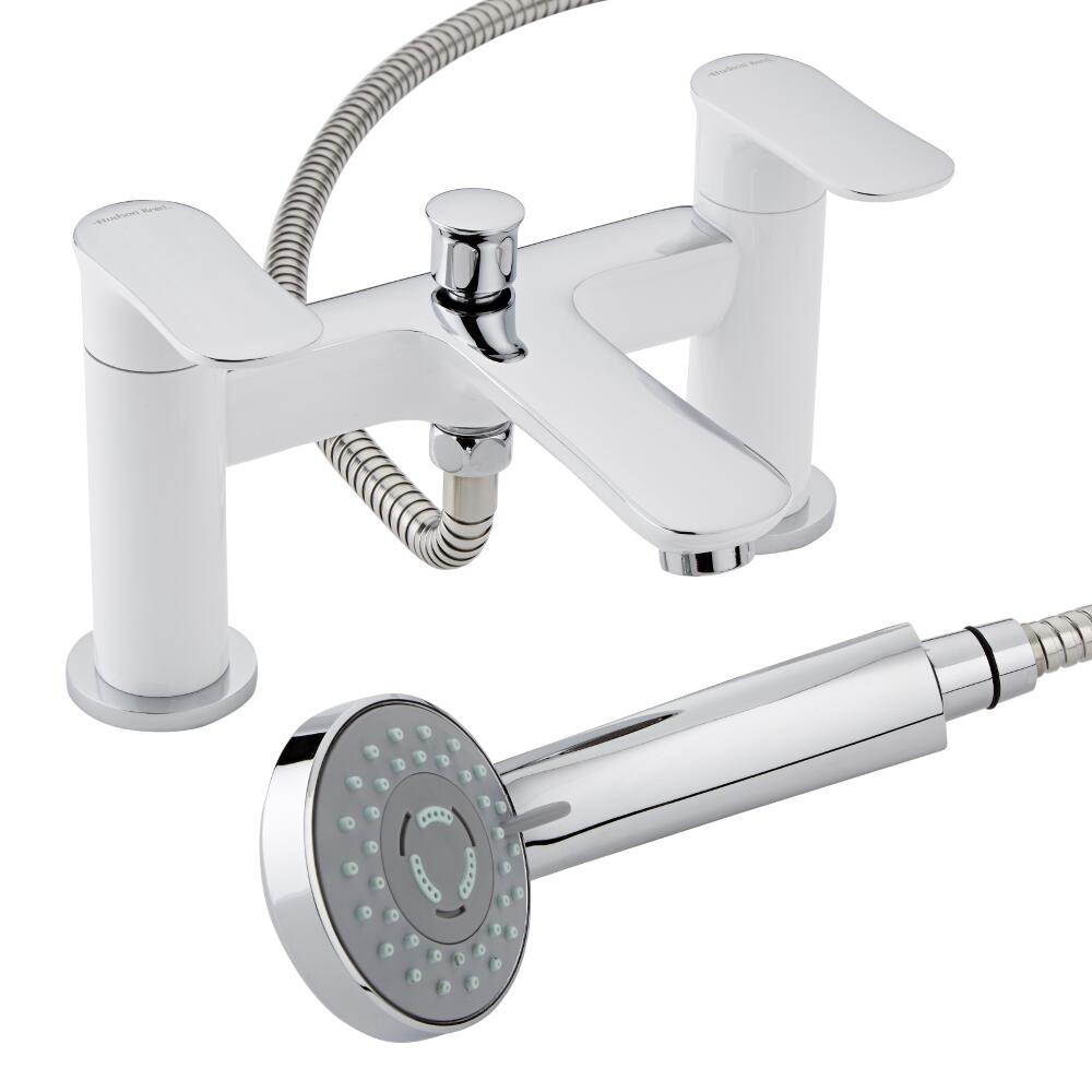 Robinet bain douche Blanc & Chrome Moven