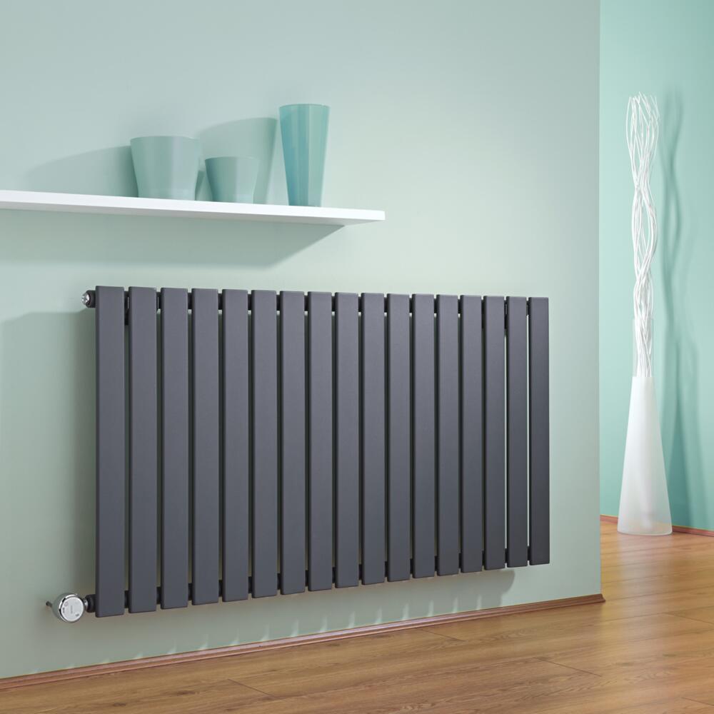 Radiateur Design Électrique Horizontal Anthracite Delta 63,5cm x 119cm x 4,6cm