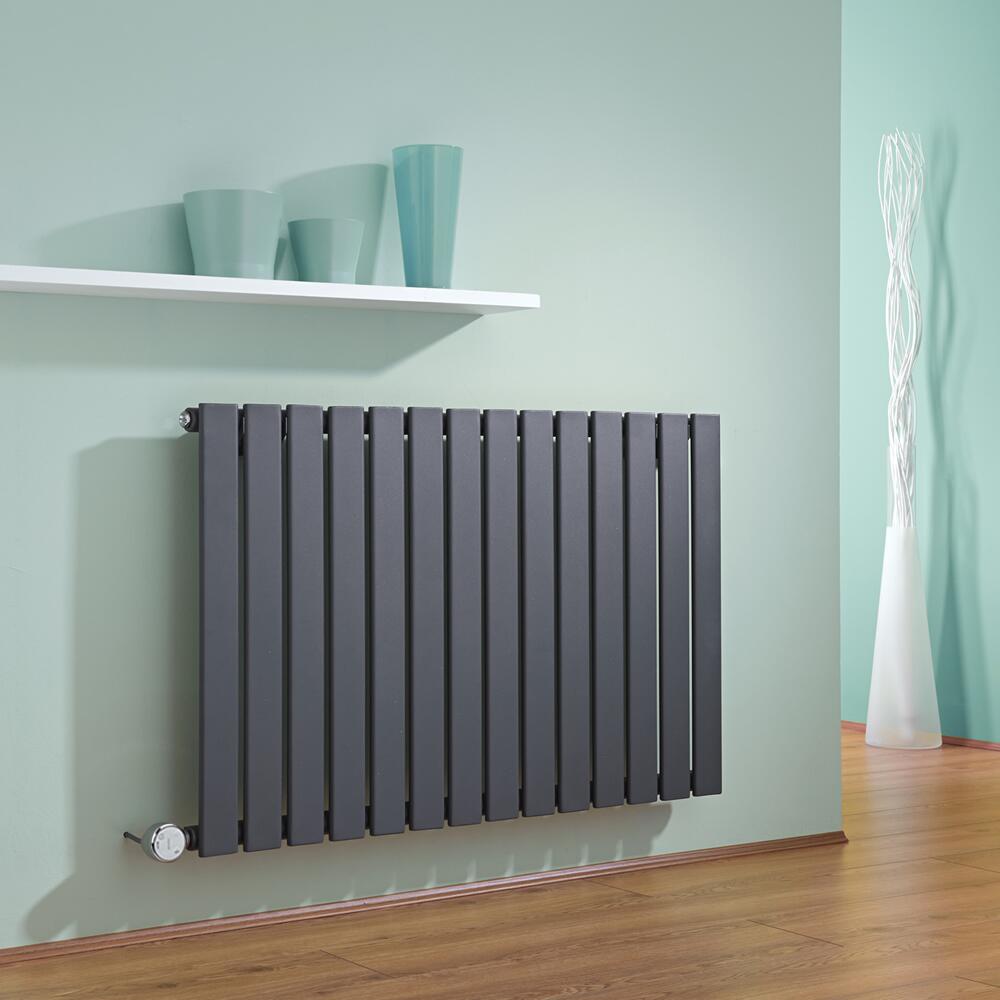 Radiateur Design Électrique Horizontal Anthracite Delta 63,5cm x 98cm x 4,6cm