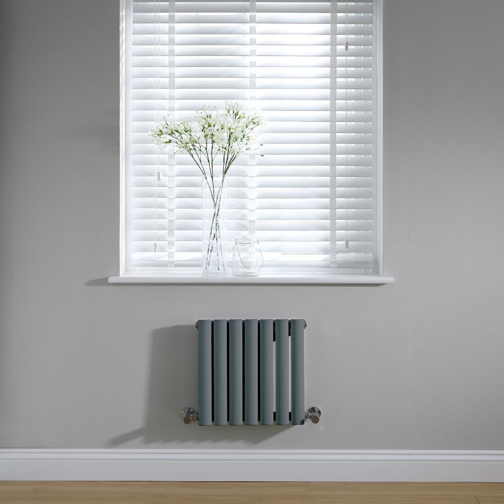 Radiateur horizontal anthracite Vitality 40 x 41.5cm 284 watts