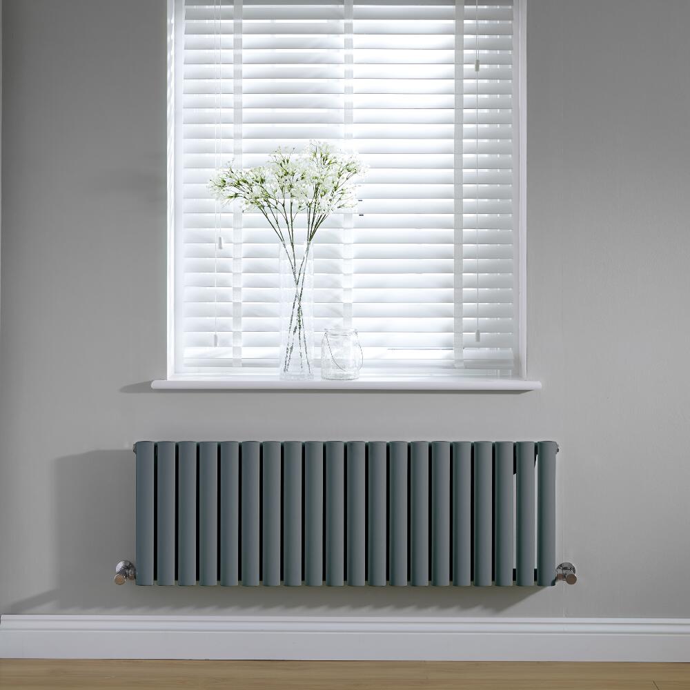 Radiateur horizontal anthracite Vitality 40 x 118cm 813 watts