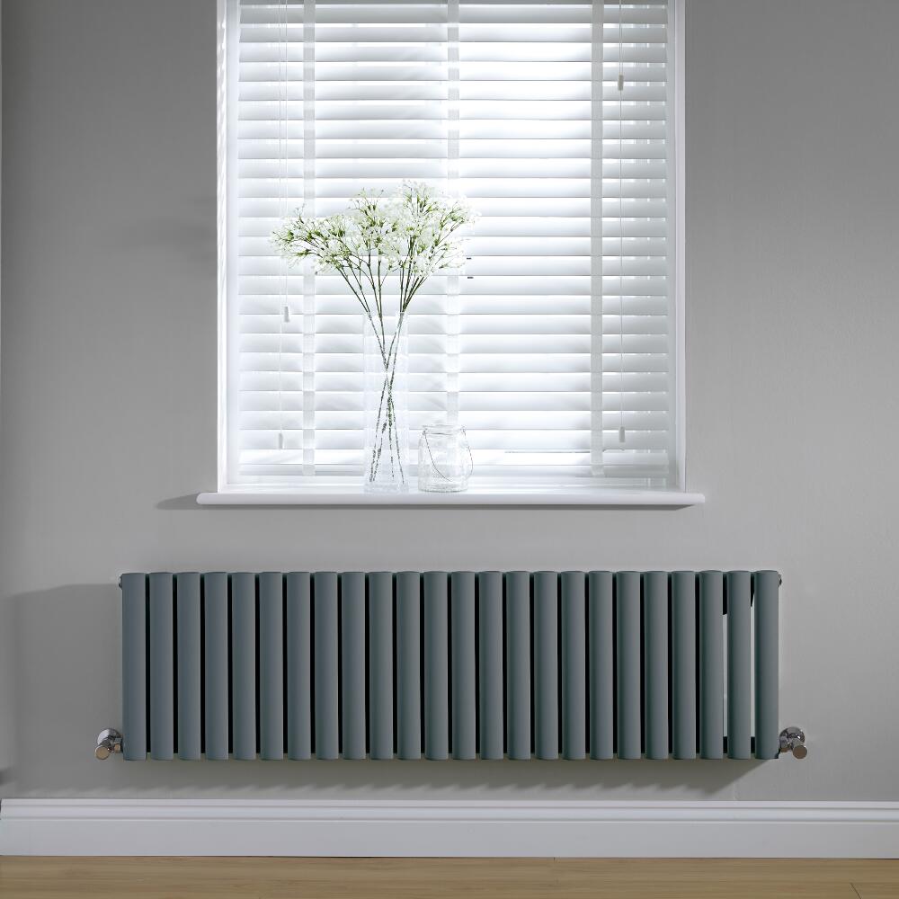 Radiateur horizontal anthracite Vitality 40 x 141cm 975 watts