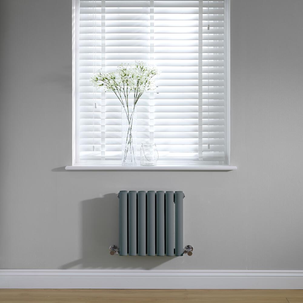 Radiateur horizontal anthracite Vitality 40 x 41.5cm 433 watts