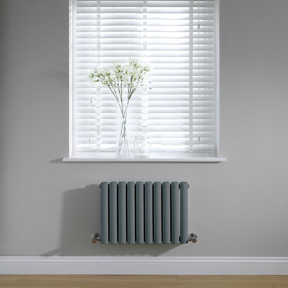 Radiateur horizontal anthracite Vitality 40 x 59.5cm 619 watts