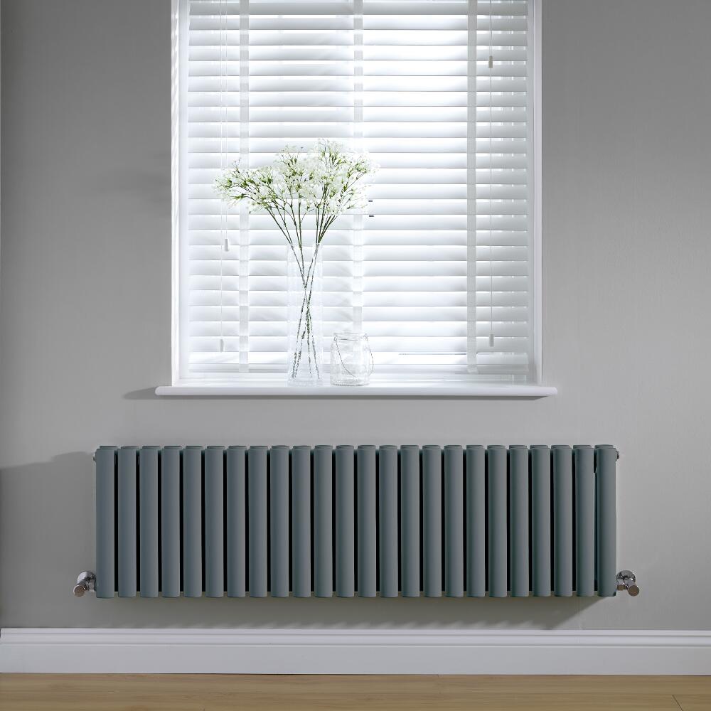 Radiateur horizontal anthracite Vitality 40 x 141cm 1485 watts