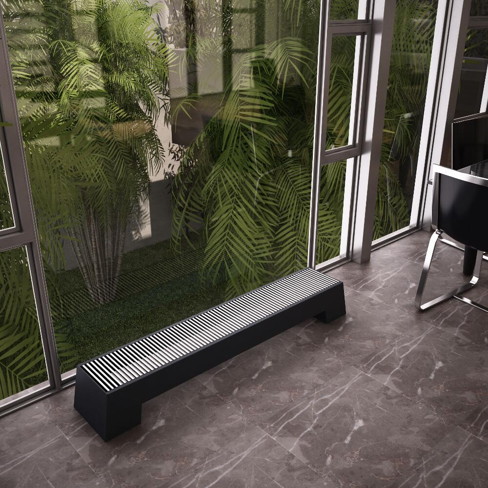 Radiateur Plinthe Anthracite Adva 20 x 140 x 29,6 cm 1146 watts