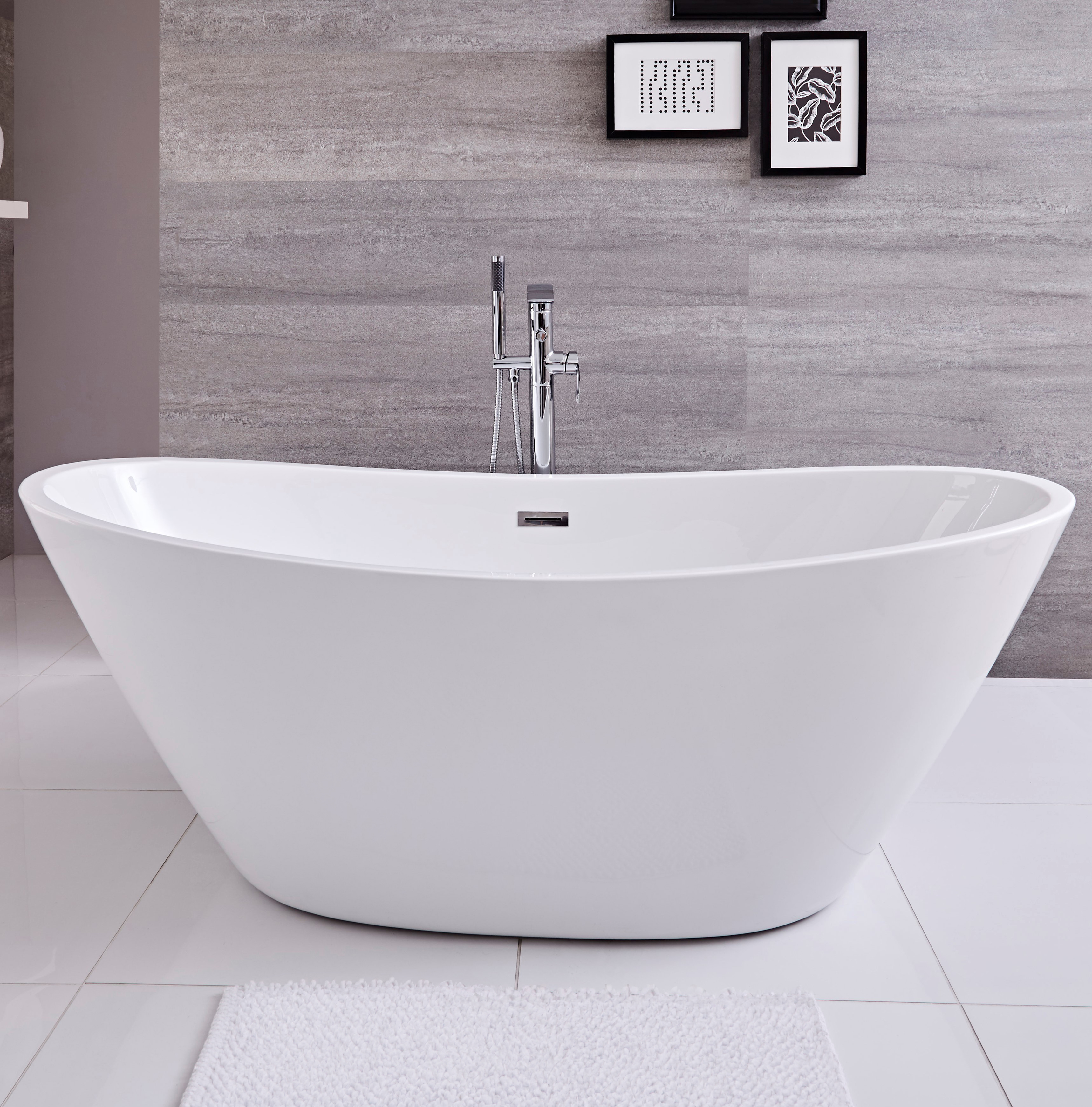 Baignoire îlot 78.5 x 157cm Lune