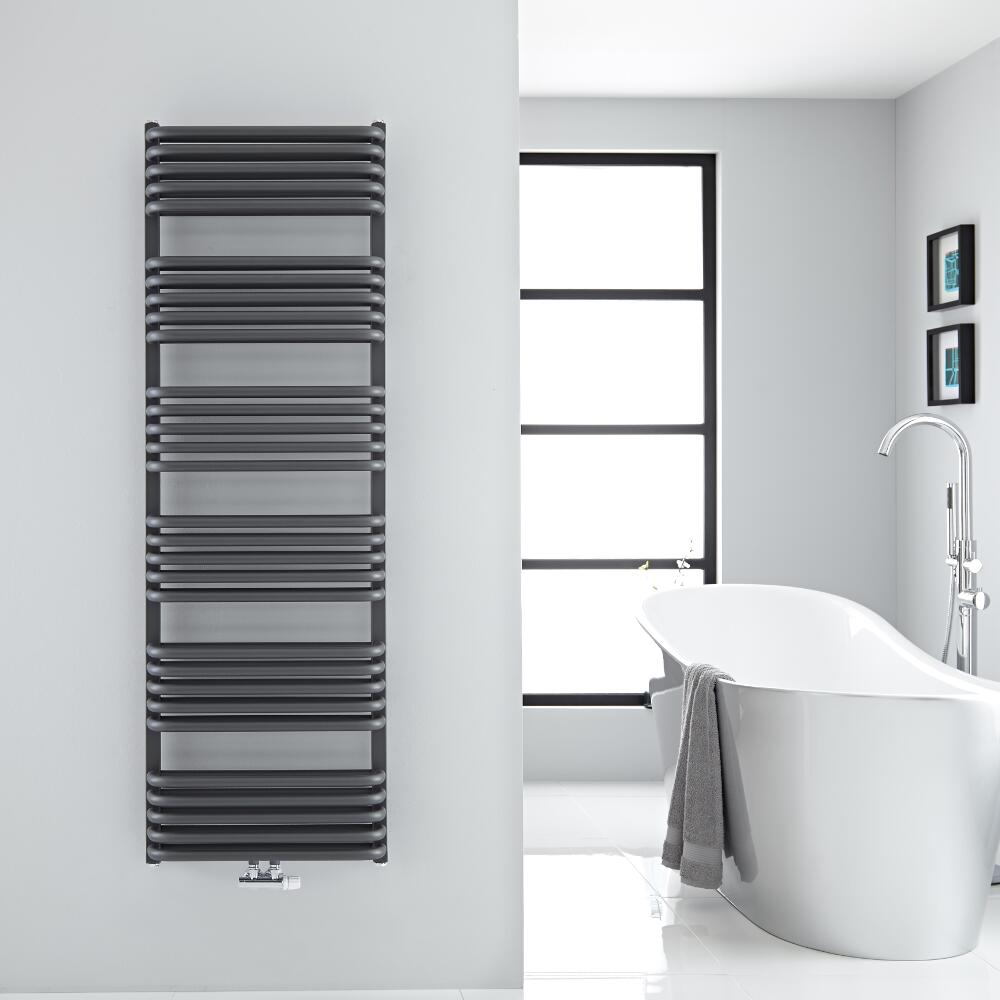Sèche-serviettes eau chaude Arch anthracite 153.3x50cm 1524 watts