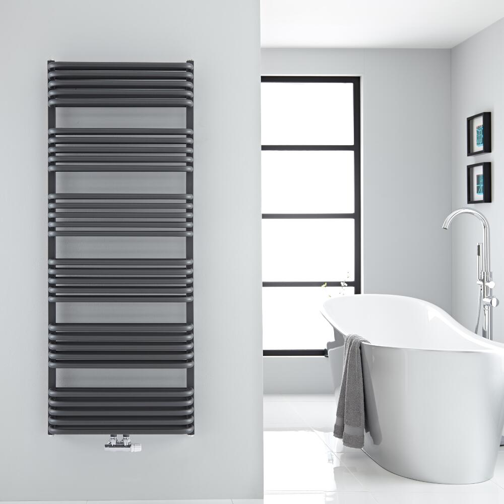 Sèche-serviettes eau chaude Arch anthracite 153.3x60cm 1818 watts