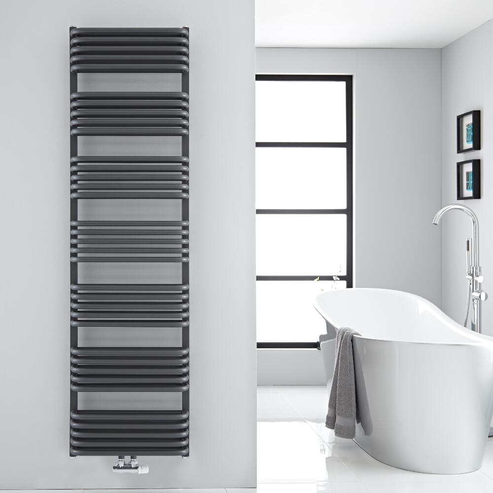 Sèche-serviettes eau chaude Arch anthracite 180x50cm 1740 watts