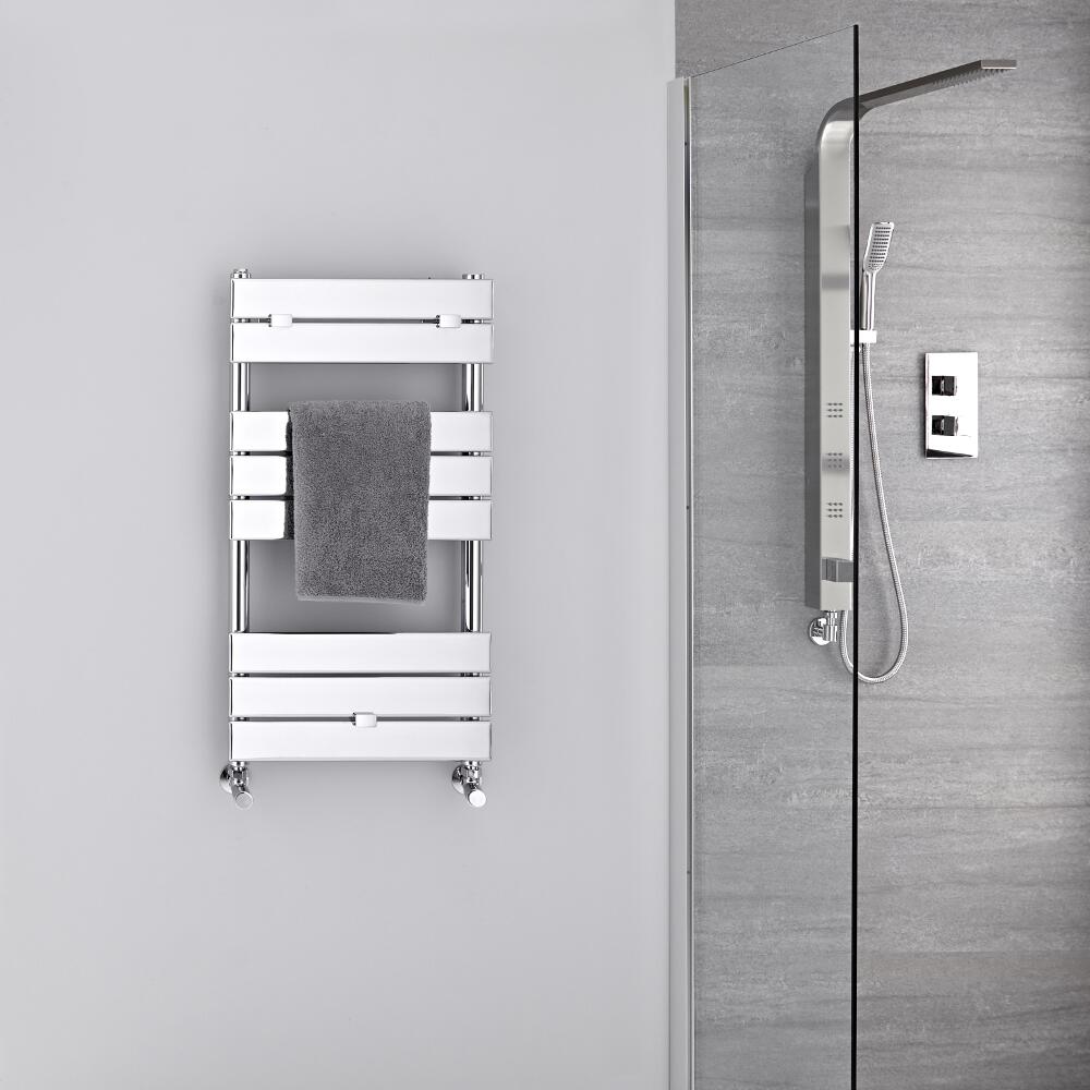 Sèche-serviettes eau chaude Chromé 84 x 45cm 250 watts Lustro
