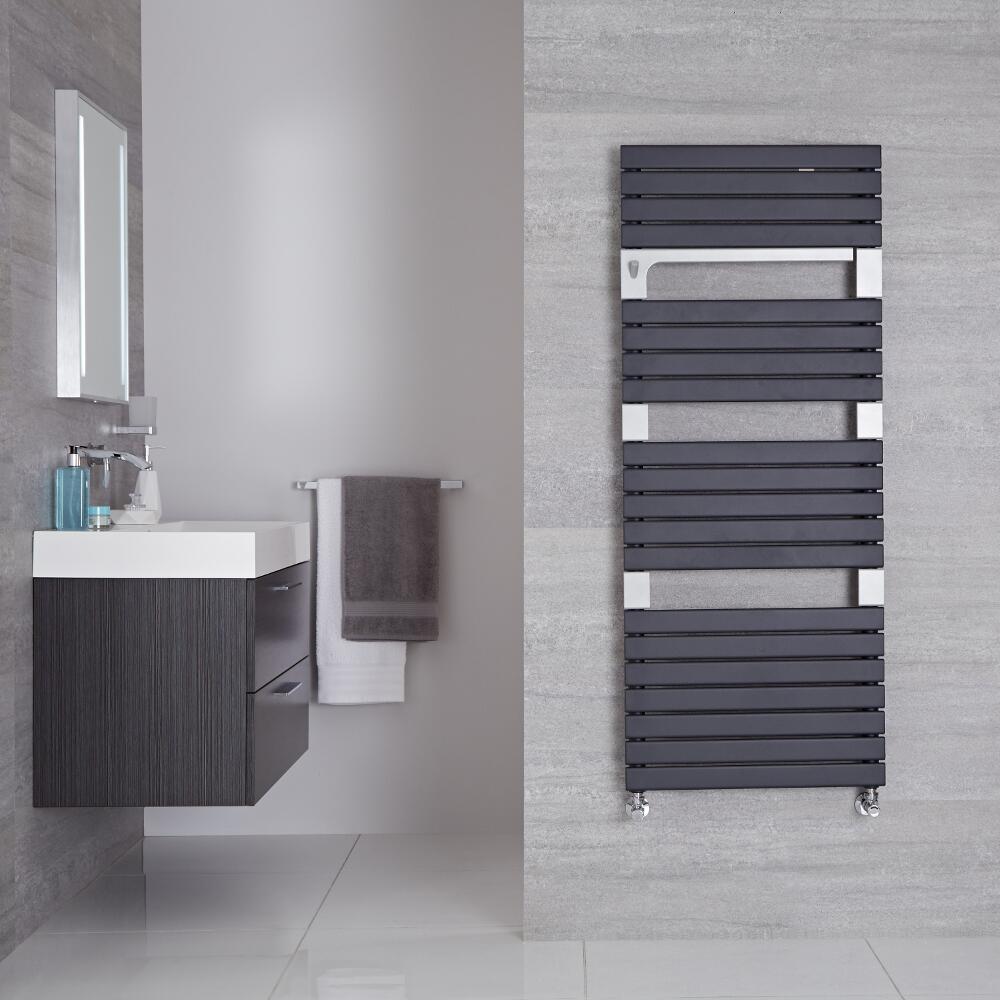 Seina - Sèche-serviettes Design Anthracite - 136cm x 55cm