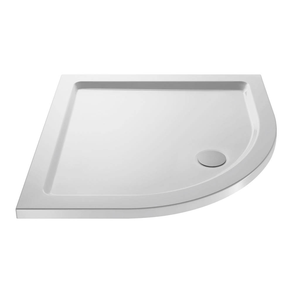 Receveur bac à douche en arrondi de 4cm d'épaisseur 100x100cm