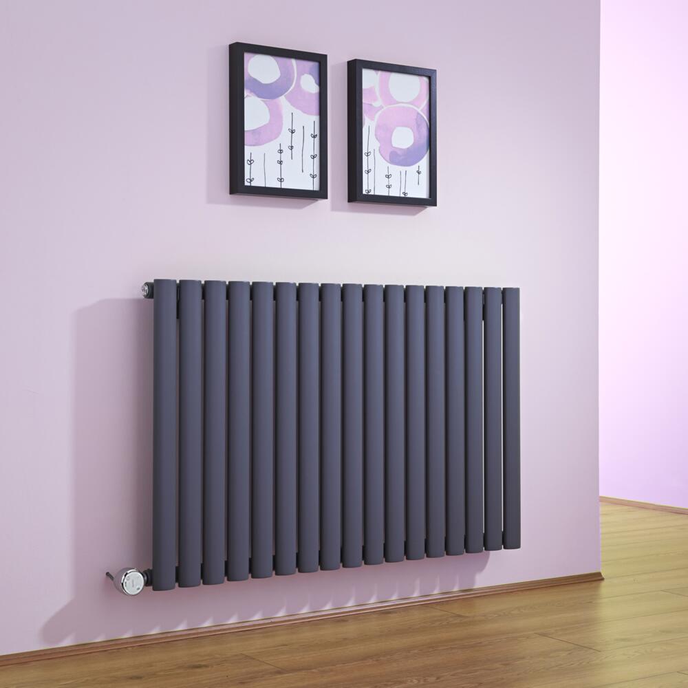 Radiateur Design Électrique Horizontal Anthracite Vitality 63,5cm x 100cm x 5,5cm