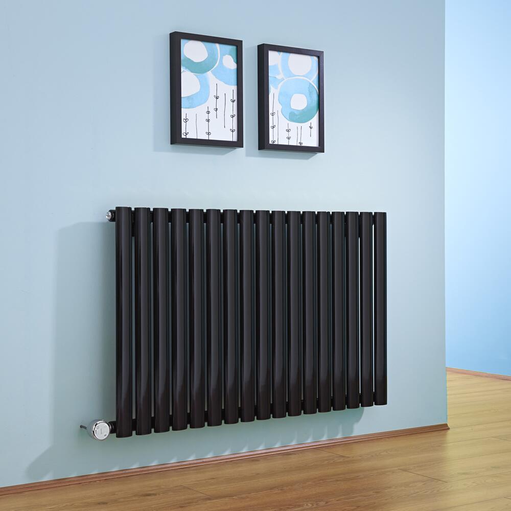 Radiateur Design Électrique Horizontal Noir Vitality 63,5cm x 100cm x 5,5cm