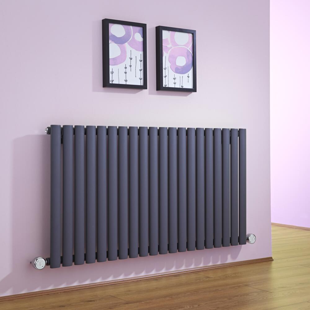 Radiateur Design Électrique Horizontal Anthracite Vitality 63,5cm x 118cm x 5,6cm