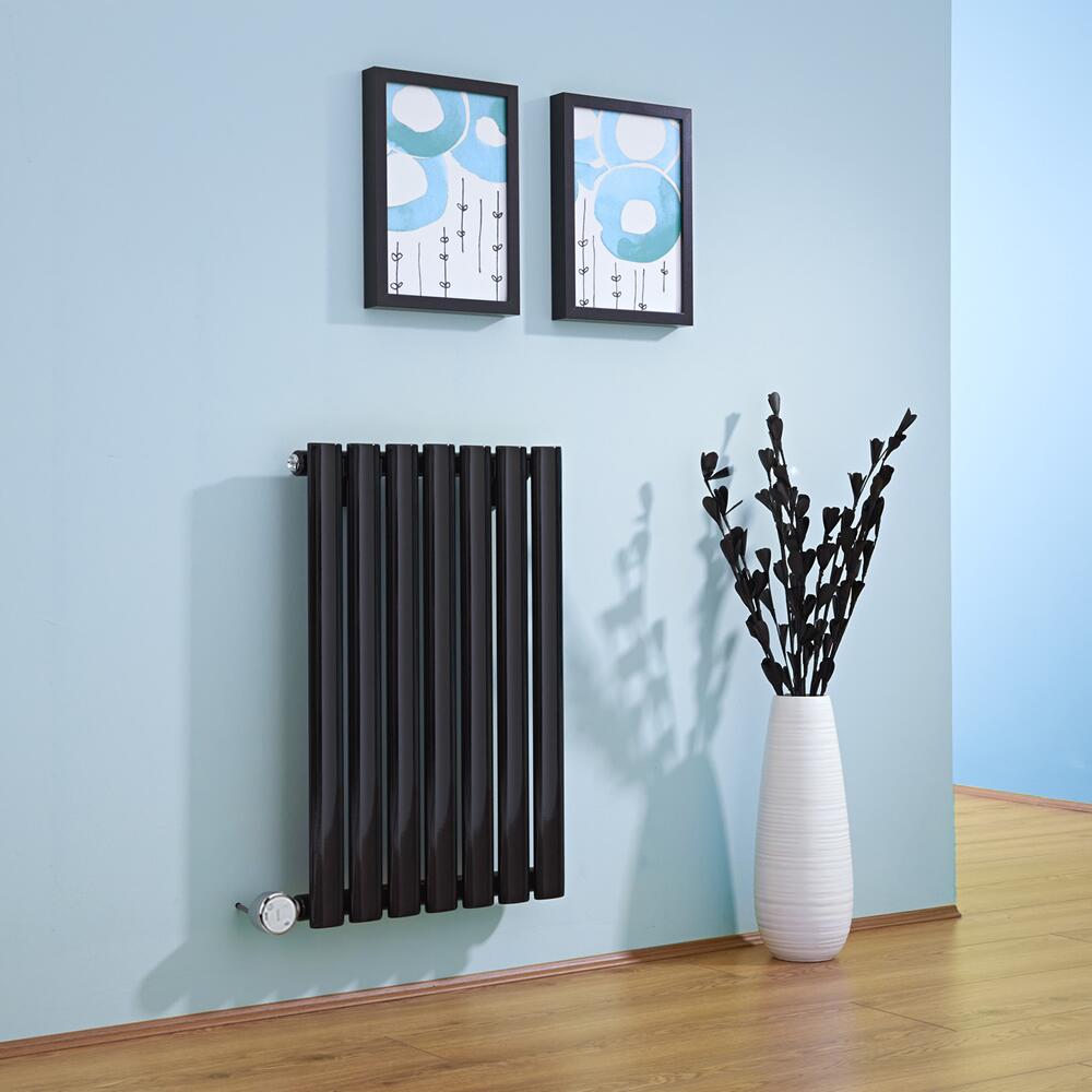 Radiateur Design Électrique Horizontal Noir Vitality 63,5cm x 41,5cm x 5,5cm
