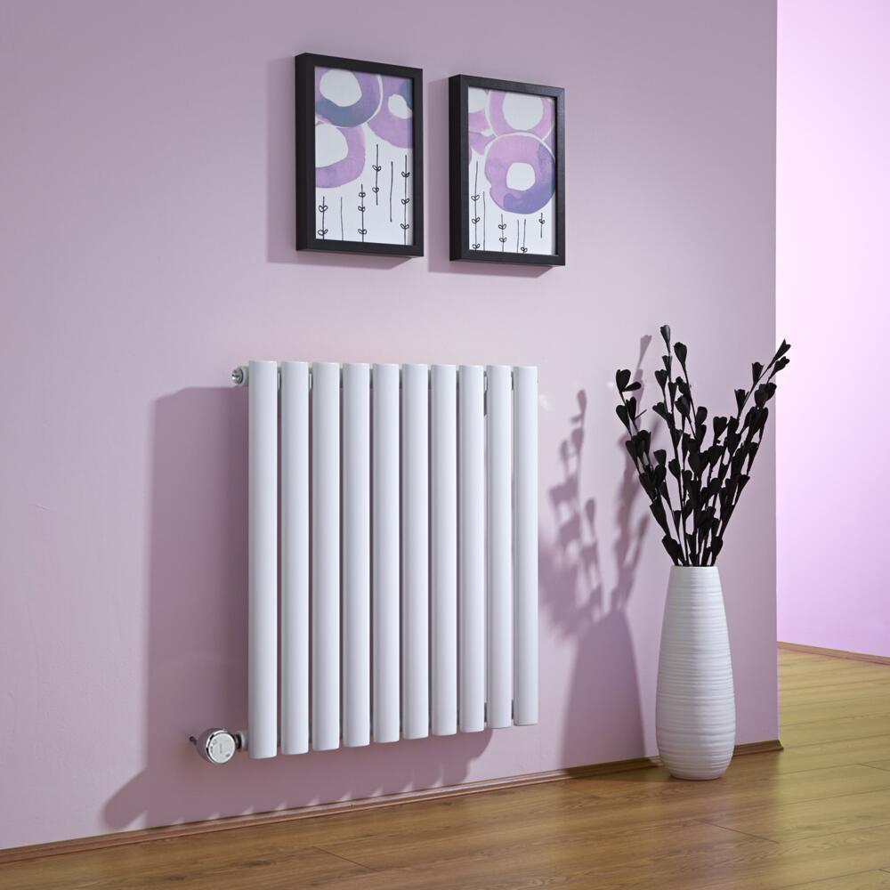 Radiateur Design Électrique Horizontal Blanc Vitality 63,5cm x 59,5cm x 5,5cm