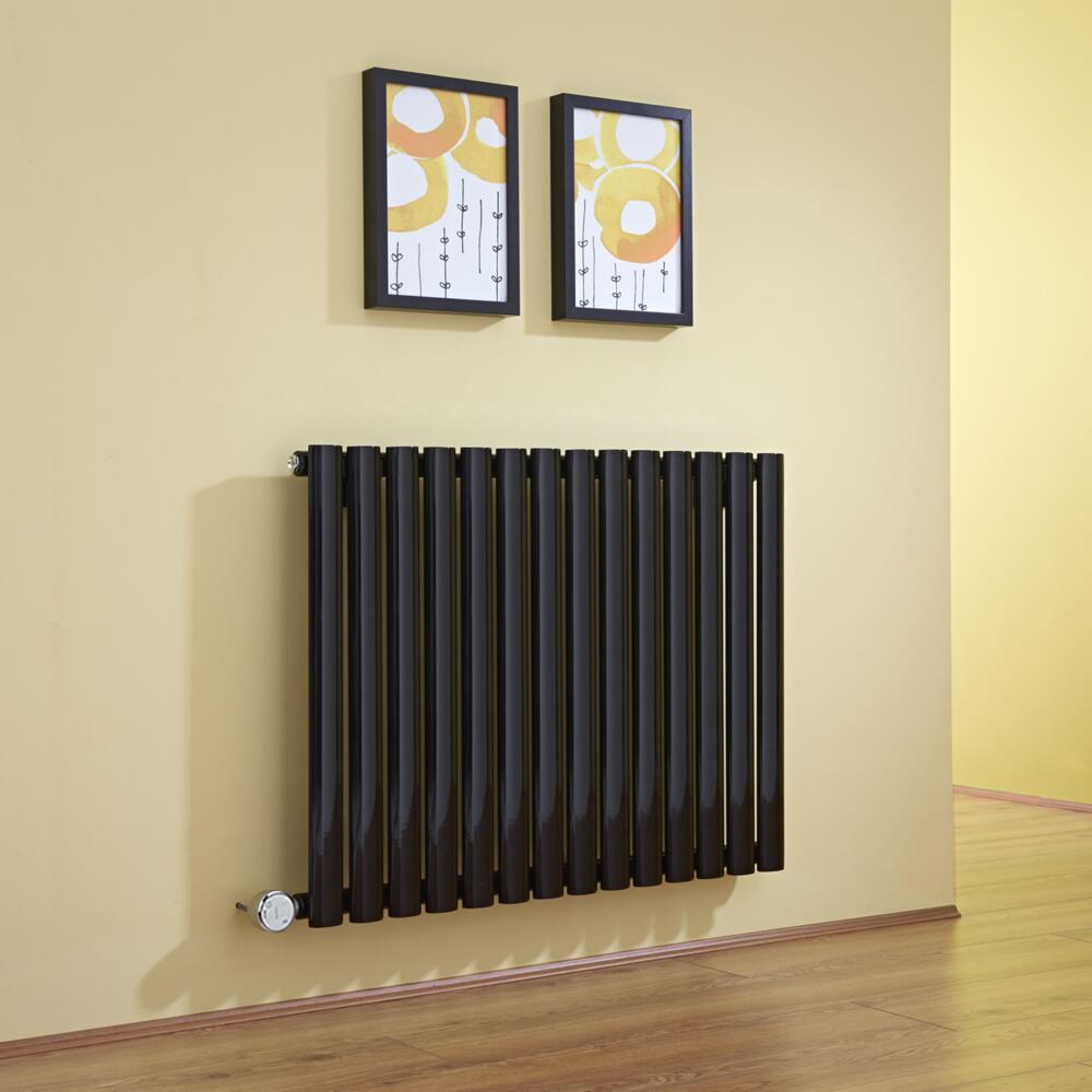 Radiateur Design Électrique Horizontal Noir Vitality 63,5cm x 83.4cm x 5,6cm