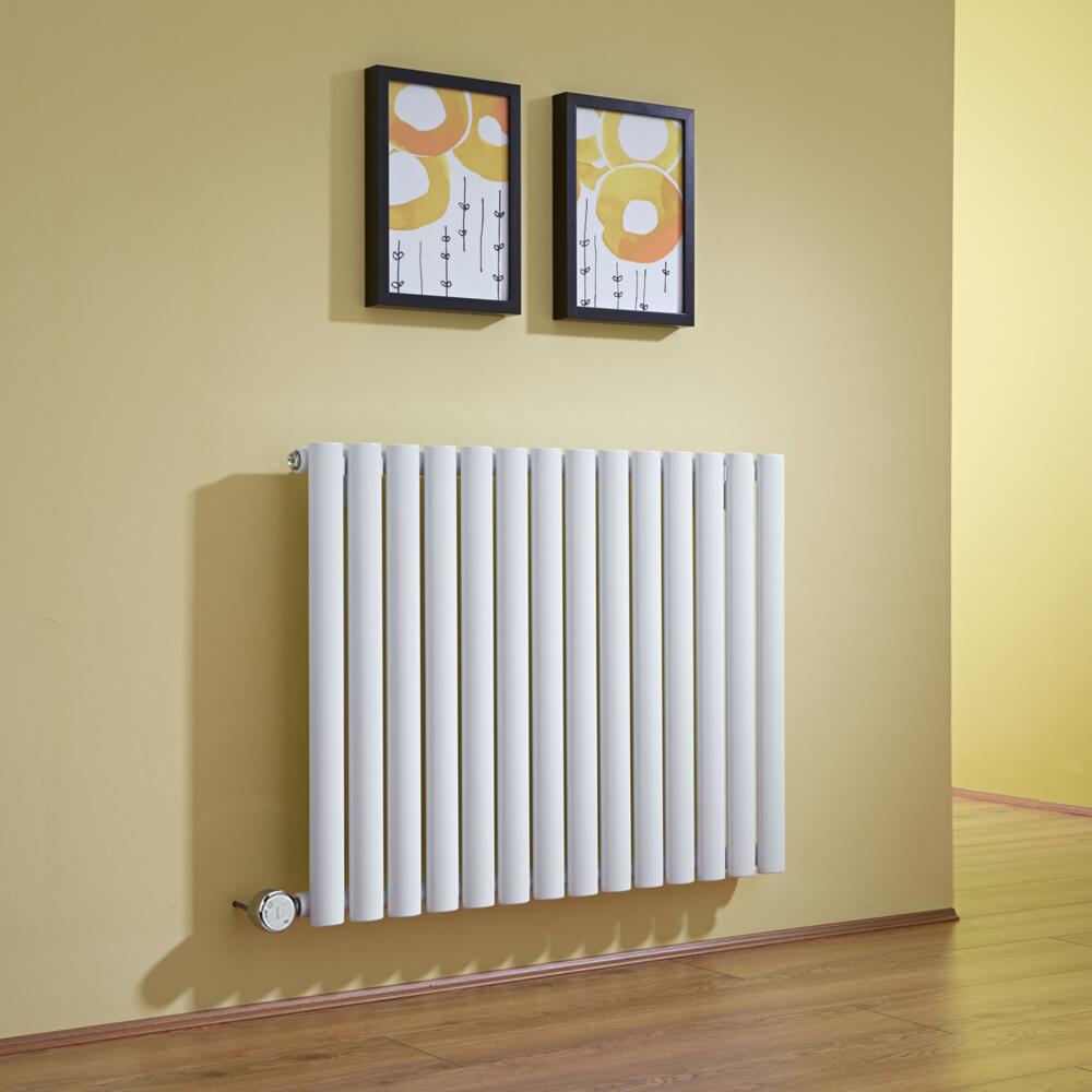 Radiateur Design Électrique Horizontal Blanc Vitality 63,5cm x 83,4cm x 5,6cm