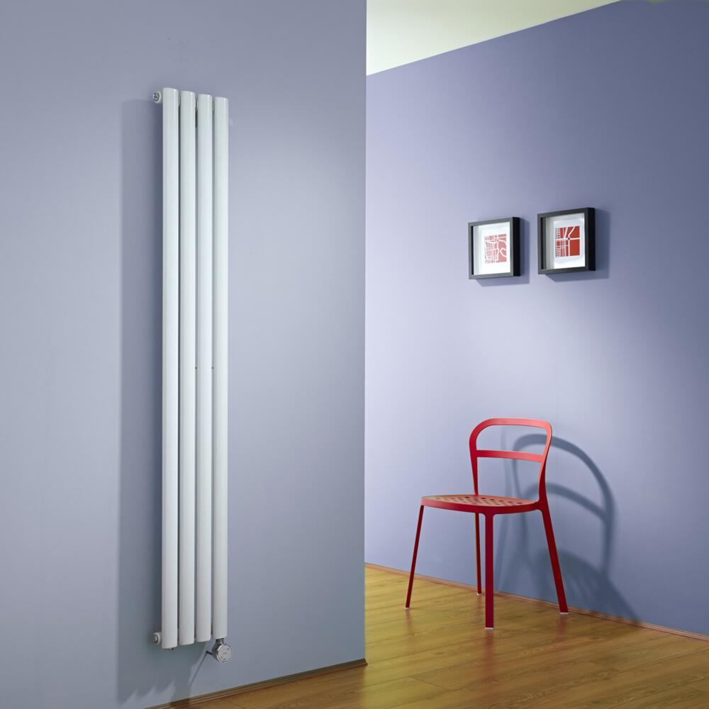 Radiateur Design Électrique Vertical Blanc Vitality 160cm x 23,6cm x 5,6cm