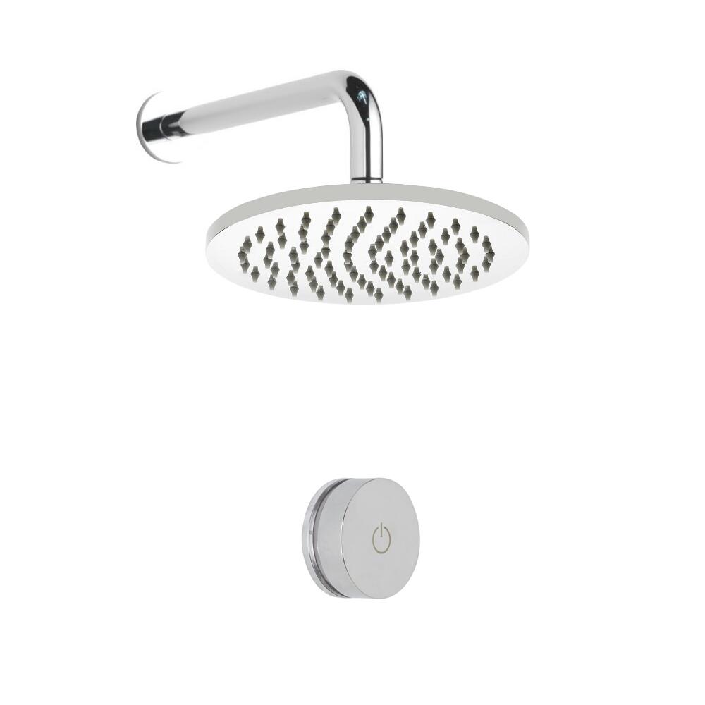 Douche Digitale Thermostatique 1 Fonction & Pommeau de Douche Mural Ø 20cm