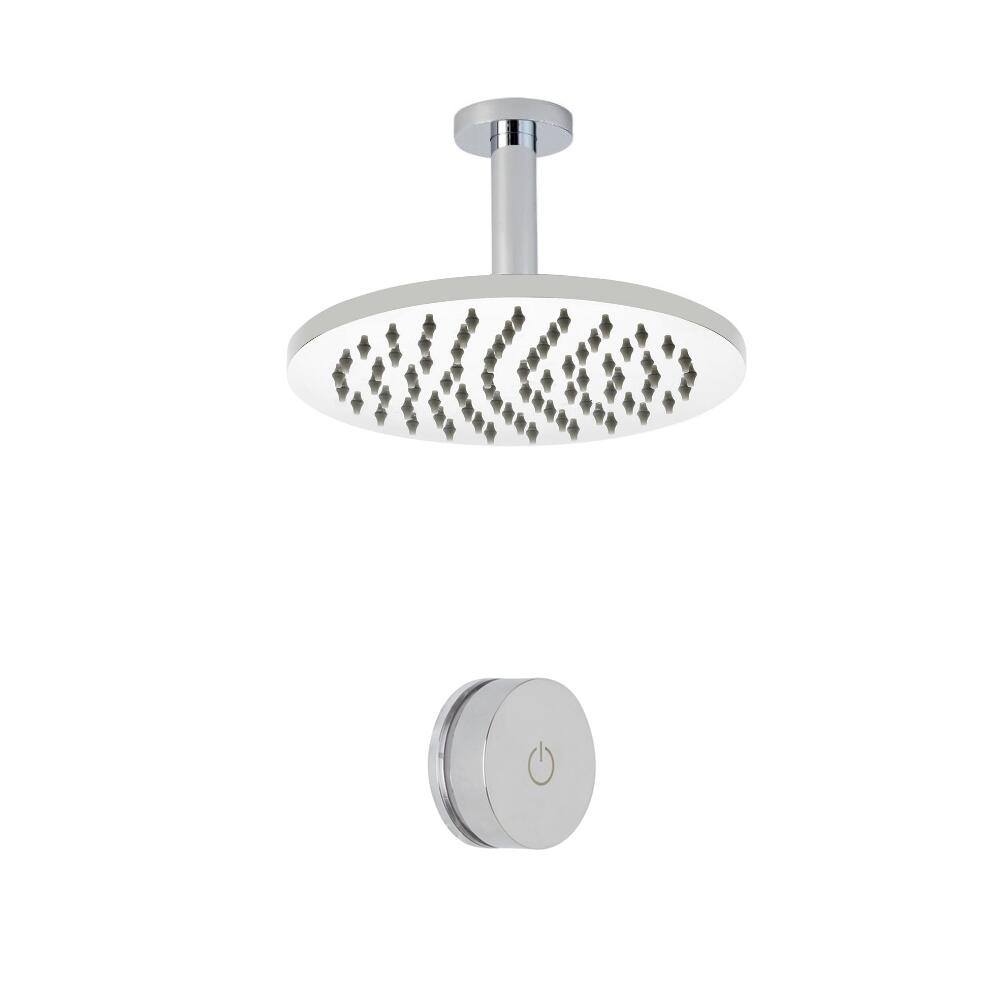 Douche Digitale Thermostatique 1 Fonction & Pommeau de Douche Plafond Ø 20cm - Narus