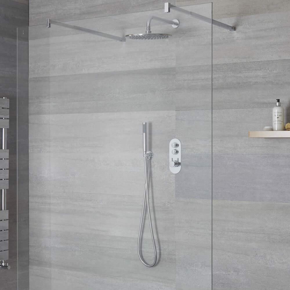 Douche encastrable 2 Fonctions - Douchette & Pommeau Mural Ø 30cm - Idro