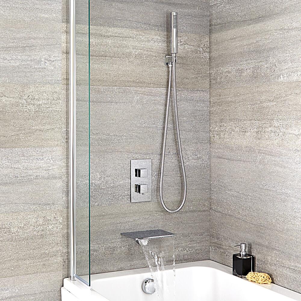 Mitigeur Bain Douche Thermostatique Encastrable Bec Cascade & Douchette