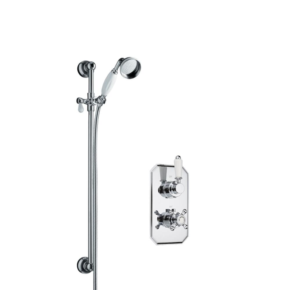 Kit de Douche Thermostatique Encastrable Douchette & Mitigeur Rétro