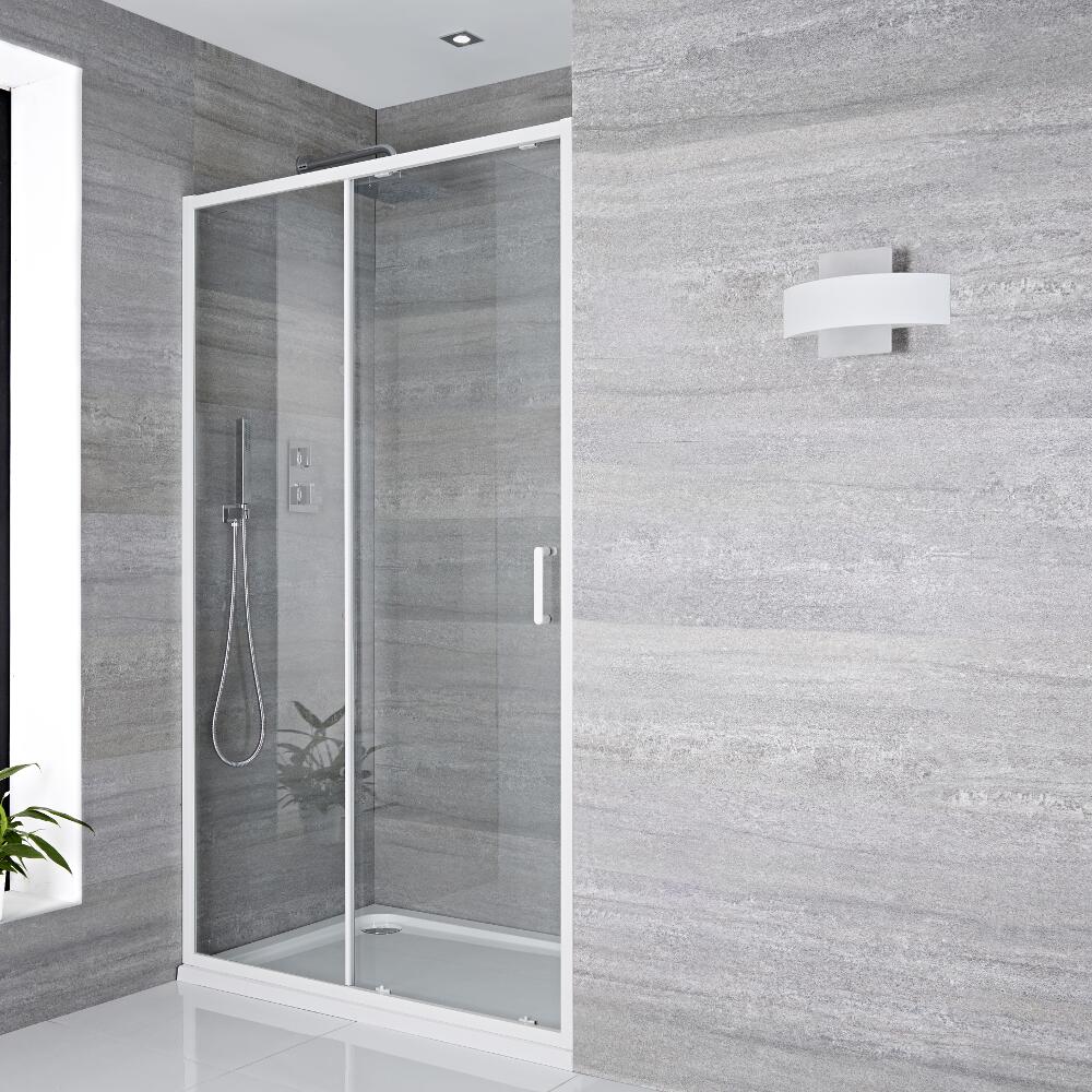 Porte de douche Coulissante 110x195cm Lux Blanc