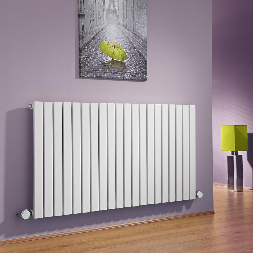 Radiateur Design Électrique Horizontal Blanc Sloane 63,5cm x 118cm x 5,4cm