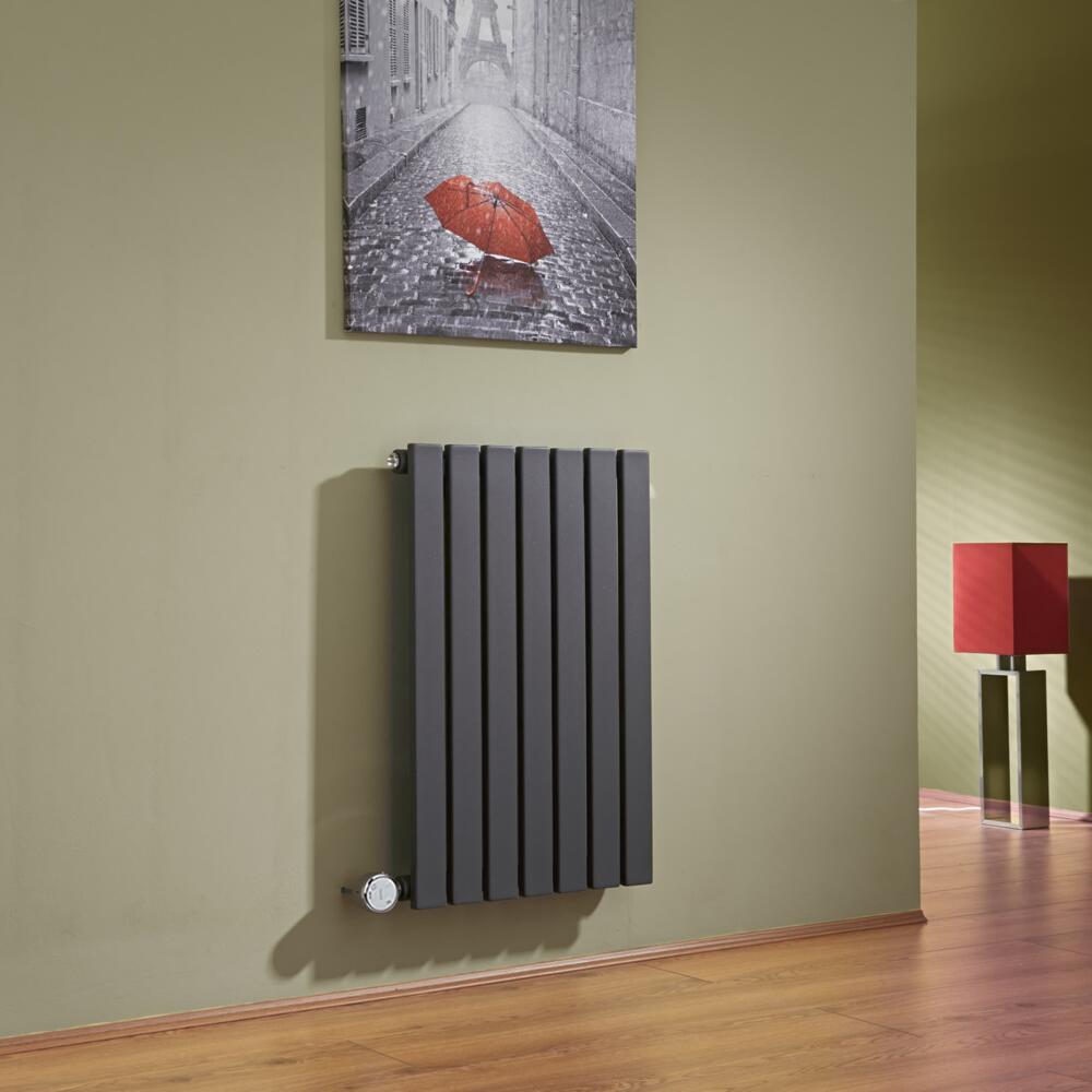 Radiateur Design Électrique Horizontal Anthracite Sloane 63,5cm x 42cm x 5,4cm
